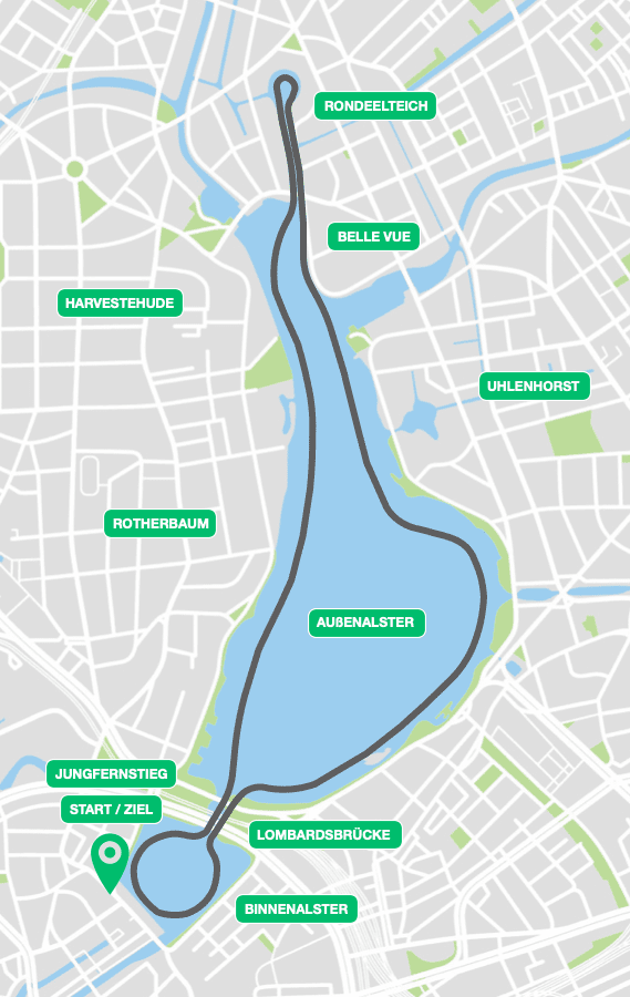 Neue Route Alsterrundfahrt Hamburg mobil
