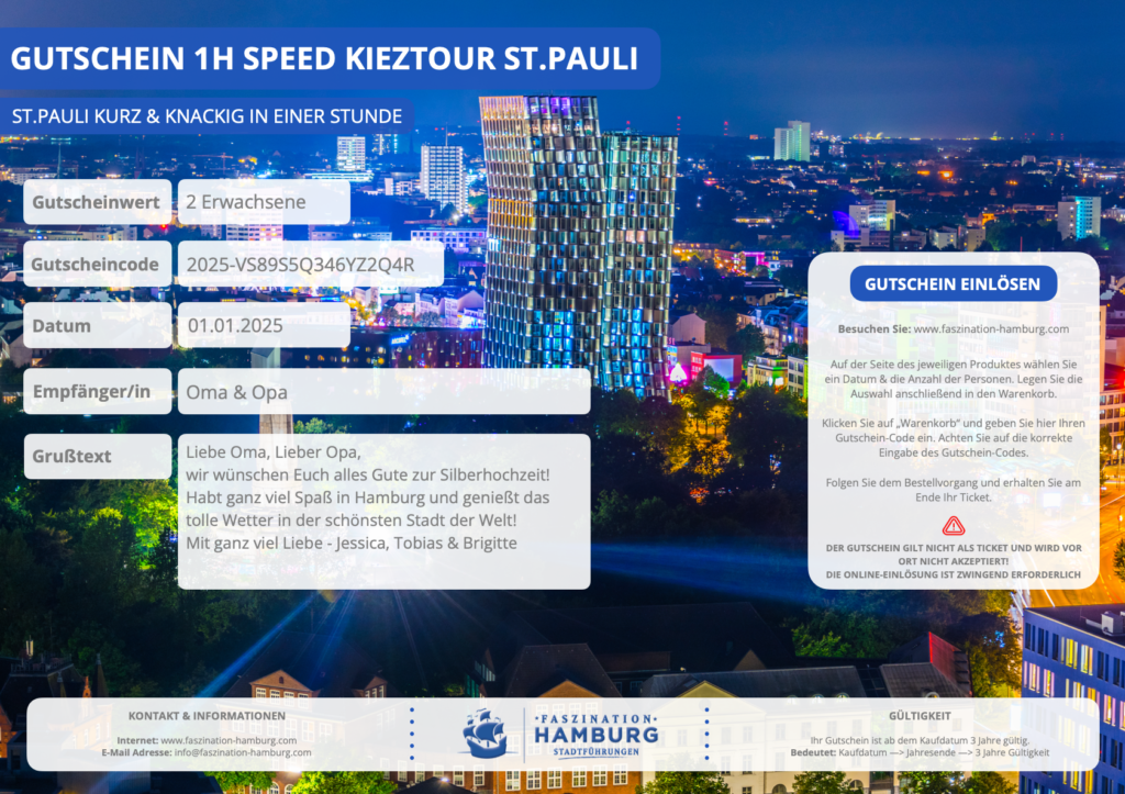 Gutschein 1H Speed Kieztour St.Pauli