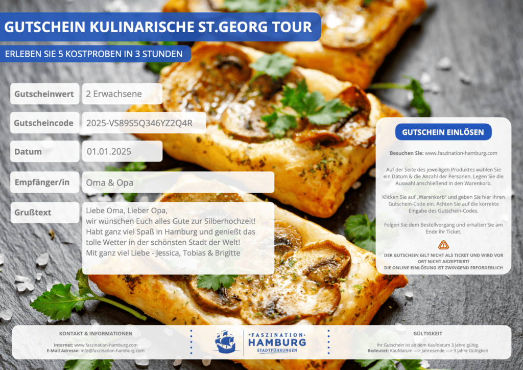 Gutschein Template kulinarisch Sternschanze Hamburg St.Georg 2025